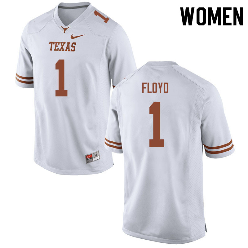 Women #1 DeGabriel Floyd Texas Longhorns College Football Jerseys Sale-White